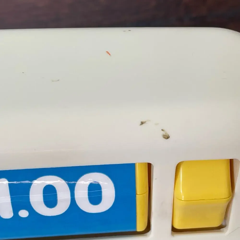 Little Tikes Cash Register Activity Vintage Toy Pretend Play USA Sticker Wear